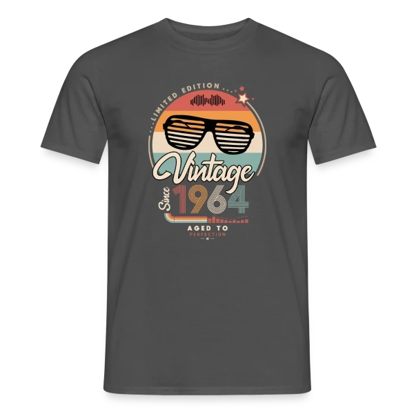 Maquette de T-shirt homme « Vintage Depuis 1964 : Un Classique Intemporel » à personnaliser
