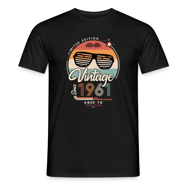 Maquette de T-shirt homme « Vintage Depuis 1961 : L'Original » à personnaliser