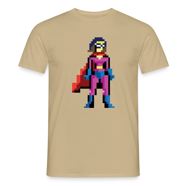 Super-Héroïne Pixel Anna sur T-shirt homme
