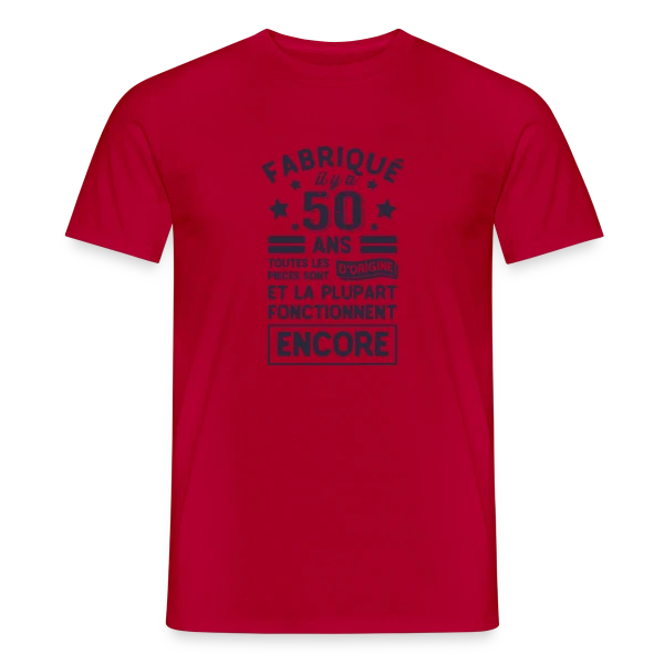 50 Ans Pièces d'Origine sur T-shirt homme