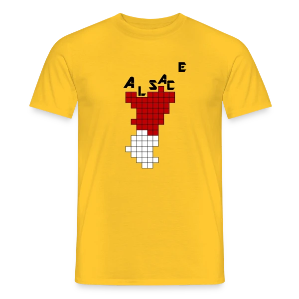 Alsace Pixel Art - Humour Rétrogaming sur T-shirt homme