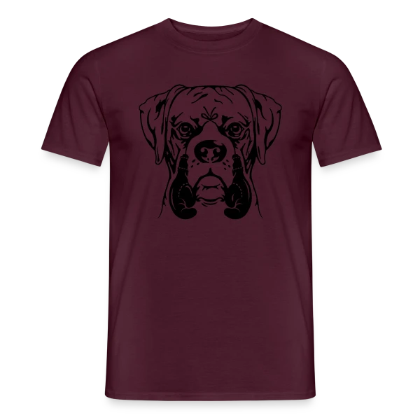 Maquette de T-shirt homme « Jeune Boxer, Chien Combattant » à personnaliser