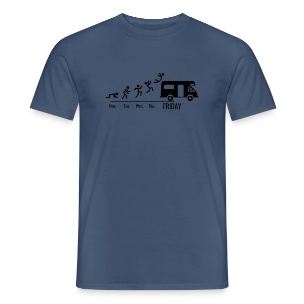 Maquette de T-shirt homme « Conducteur de Camping-Car en Week-End » à personnaliser