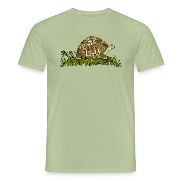 Maquette de T-shirt homme « Majestueuse Tortue » à personnaliser