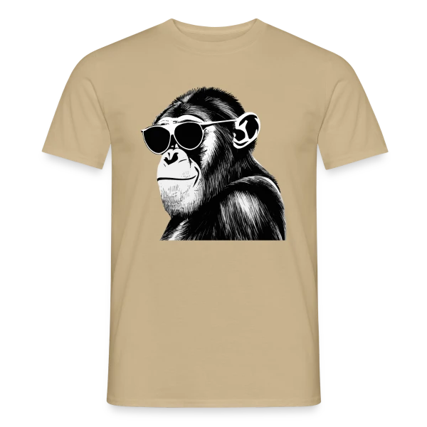Chimpanzé Cool Lunettes sur T-shirt homme