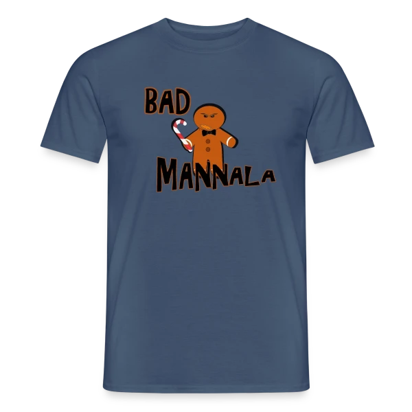 Maquette de T-shirt homme « Mannala Alsacien Humour : Brioche de Noël » à personnaliser