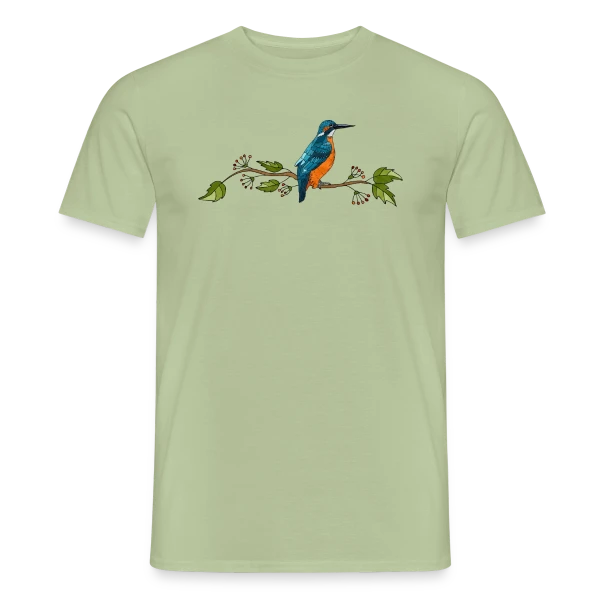 Maquette de T-shirt homme « Oiseau Majestueux » à personnaliser