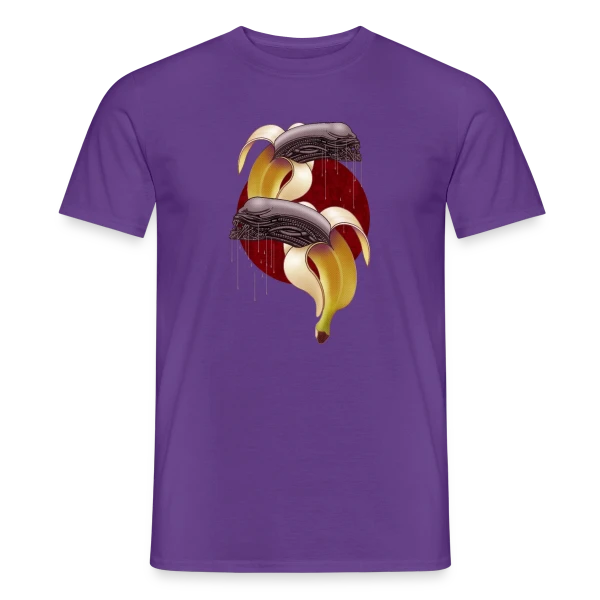 Maquette de T-shirt homme « Banane Extraterrestre » à personnaliser