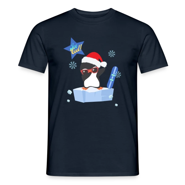 Pingouin Dab Noël Cool sur T-shirt homme