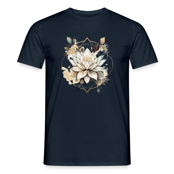 Maquette de T-shirt homme « Yoga: L'Art de la Méditation » à personnaliser