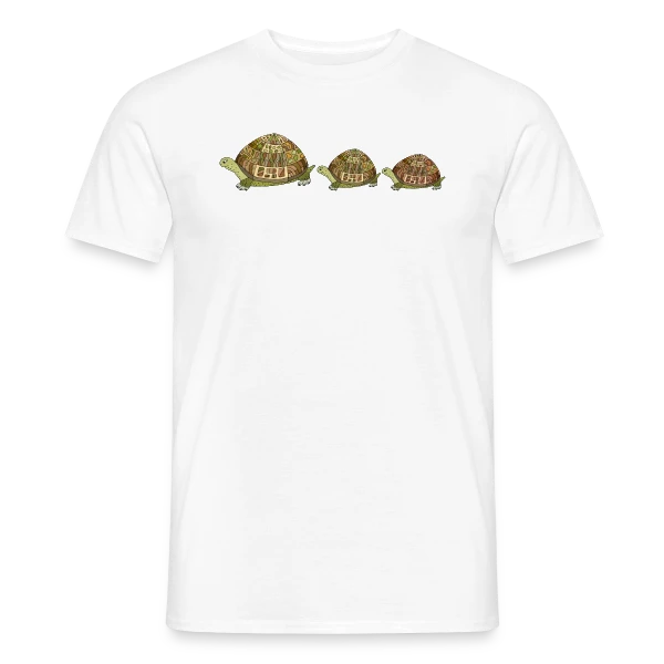 Maquette de T-shirt homme « Design Tortue Aquatique » à personnaliser