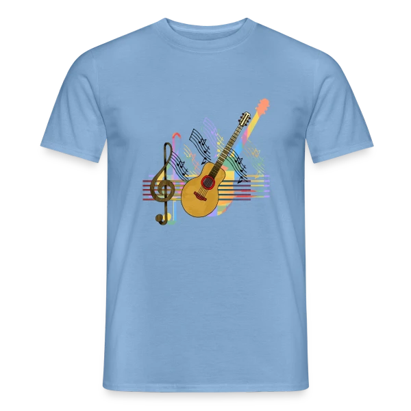 Passion Guitare sur T-shirt homme