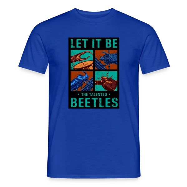 Maquette de T-shirt homme « The Beetles : Insectes Musiciens Rock » à personnaliser