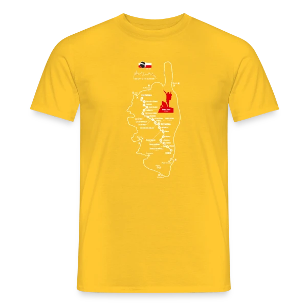 Maquette de T-shirt homme « GR20 Corse: Randonnée Mythique » à personnaliser