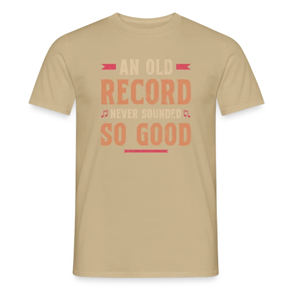 Maquette de T-shirt homme « Collectionneur Vinyle Plattenspieler » à personnaliser