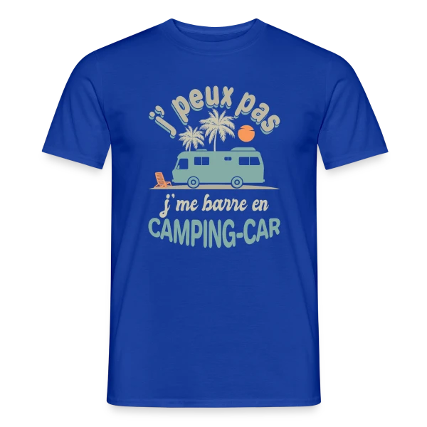 Maquette de T-shirt homme « Je Me Barre en Camping-Car à Agadir! Humour Retraite » à personnaliser
