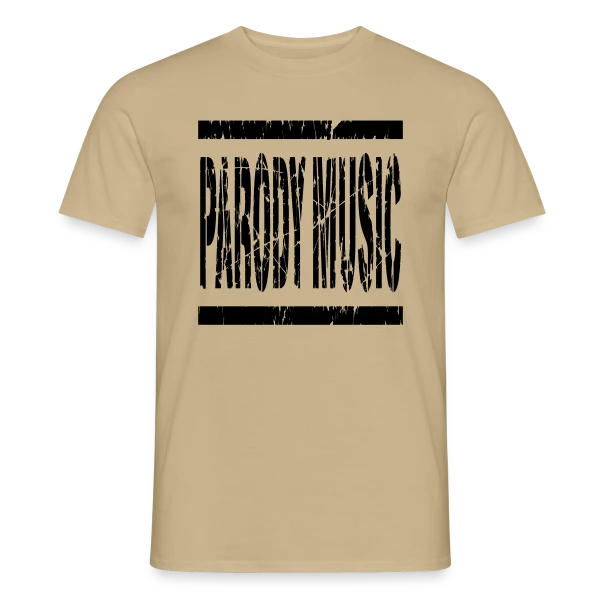 Maquette de T-shirt homme « Musique Parodique Vintage » à personnaliser