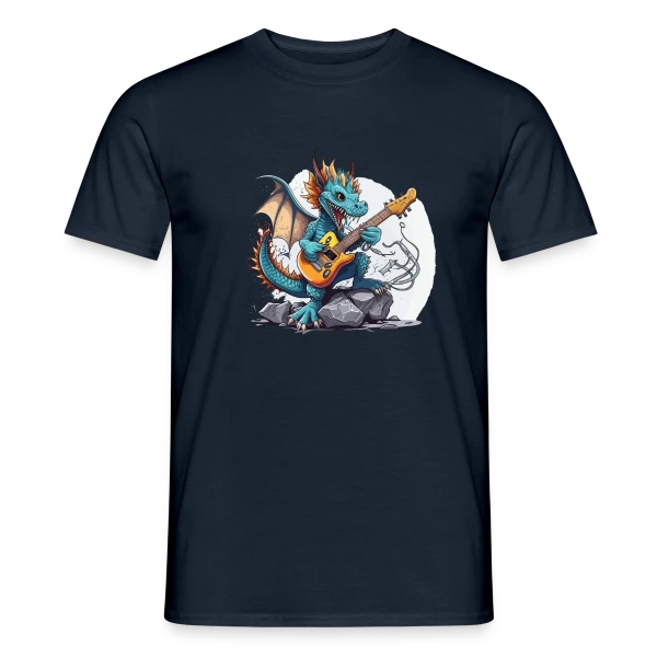 Maquette de T-shirt homme « Dragon Rocker : La Légende Musicale » à personnaliser