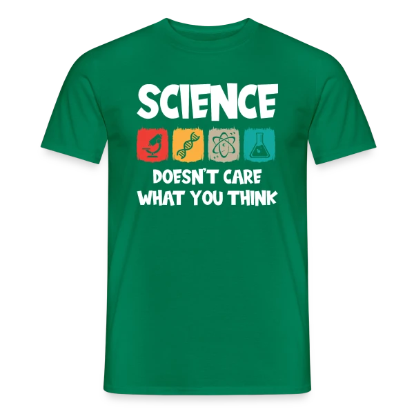 Maquette de T-shirt homme « Science Contre Dogme | Humour Scientifique » à personnaliser