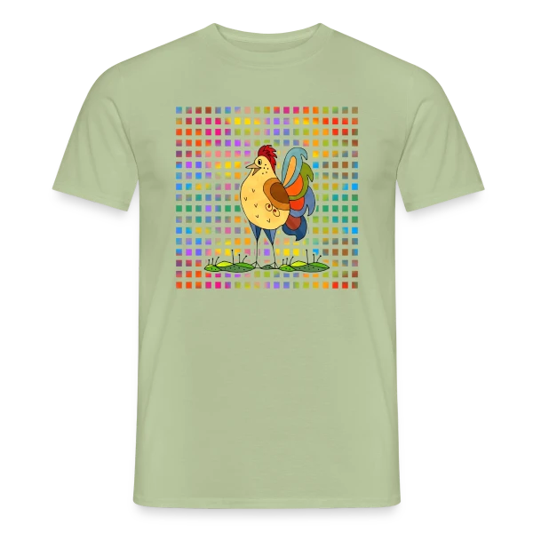 Maquette de T-shirt homme « Coq Fier » à personnaliser