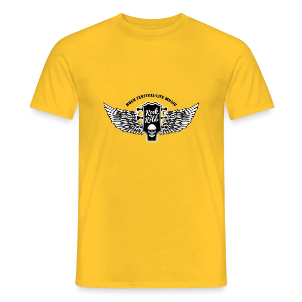 Maquette de T-shirt homme « Esprit Rock Musique » à personnaliser