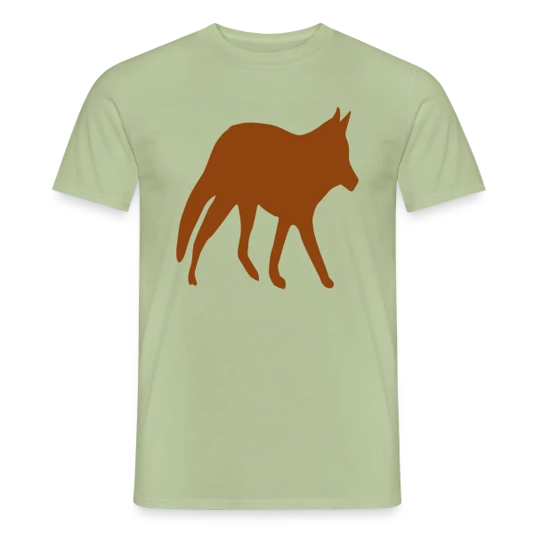 Maquette de T-shirt homme « Silhouette Renard Sauvage » à personnaliser