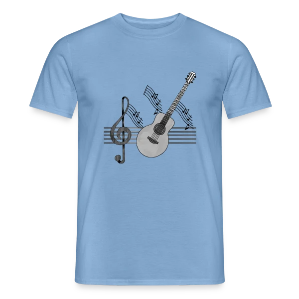 Guitare Passion sur T-shirt homme