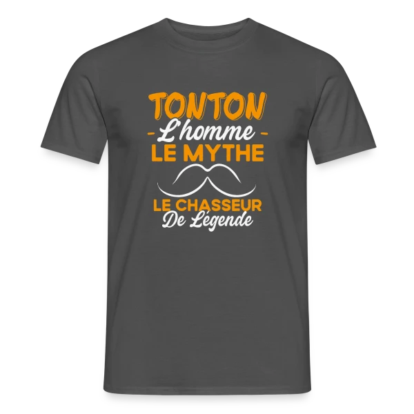Maquette de T-shirt homme « Tonton Le Chasseur de Légende - Cadeau Humour » à personnaliser