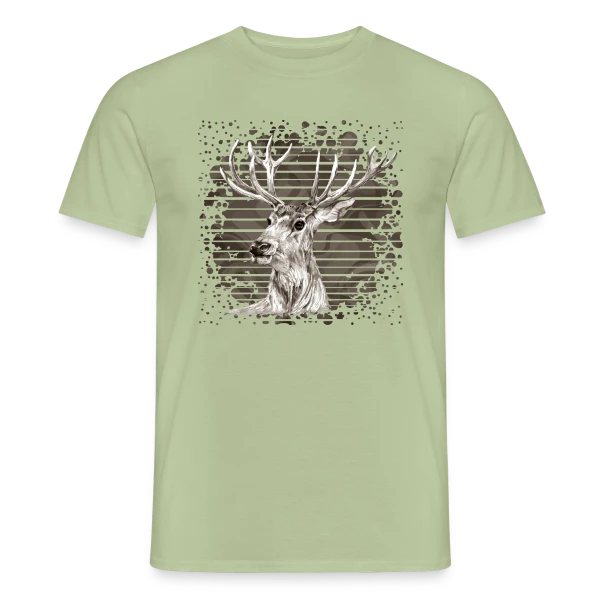 Maquette de T-shirt homme « Esprit Cerf Majestueux » à personnaliser
