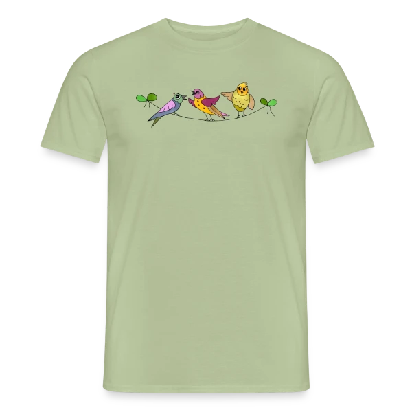 Maquette de T-shirt homme « L'Oiseau Libre » à personnaliser