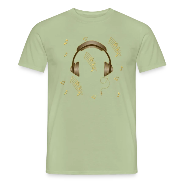 Maquette de T-shirt homme « Passion Casque Audio » à personnaliser