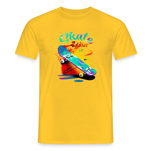 Maquette de T-shirt homme « Skate Addict : Amoureux de la Planche » à personnaliser