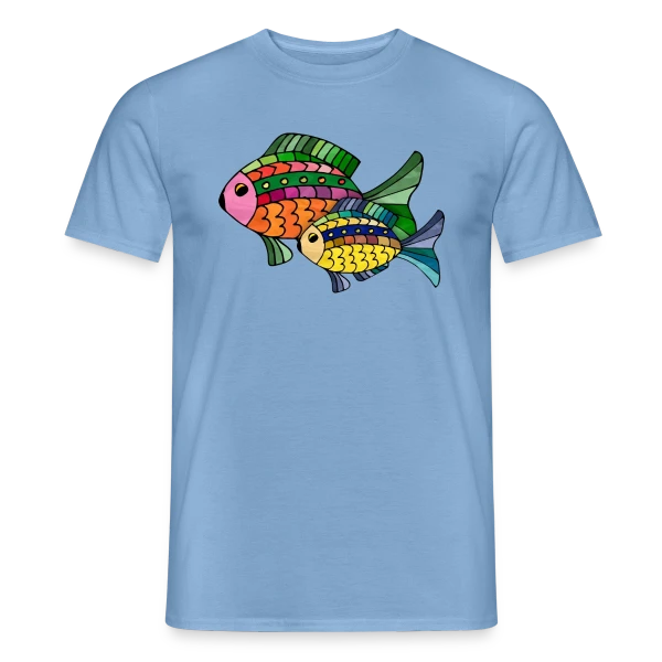 Maquette de T-shirt homme « Passion Pêcheur » à personnaliser