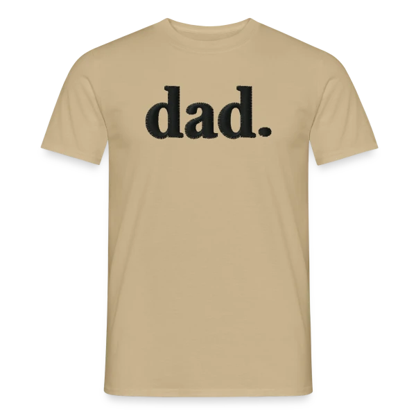 Maquette de T-shirt homme « Brodé 'Dad' - Style Élégant et Minimaliste » à personnaliser