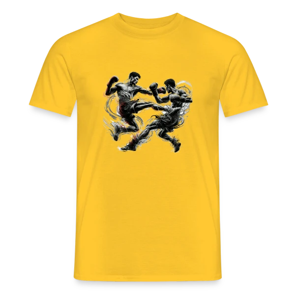 Maquette de T-shirt homme « Kickboxing, Thaï Boxe, Muay Thai - Passion Combat » à personnaliser