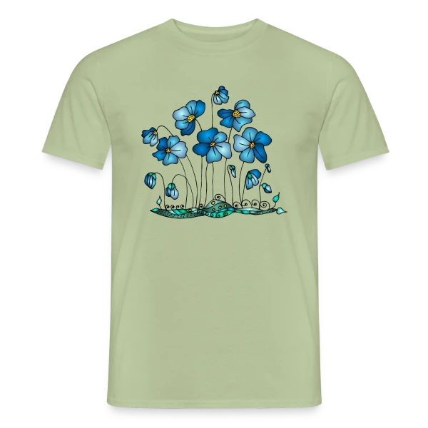Maquette de T-shirt homme « Harmonie Florale » à personnaliser