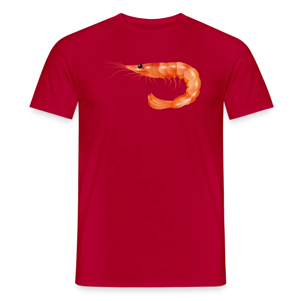Crevette Rose Scampi Style Croquis sur T-shirt homme