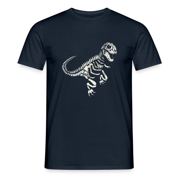 Maquette de T-shirt homme « T-Rex Fossile : L'Esprit Préhistorique des Dinosaures » à personnaliser