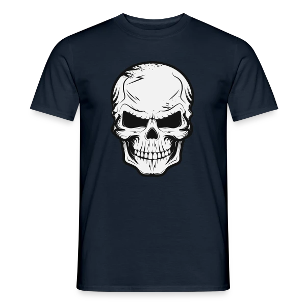 Crâne Sinistre et Malicieux sur T-shirt homme
