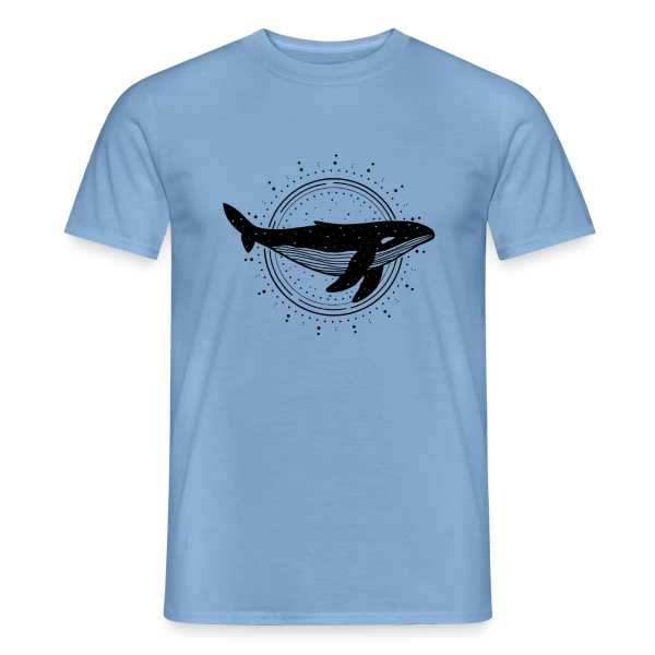 Maquette de T-shirt homme « Esprit des Eaux : Baleine Protectrice » à personnaliser