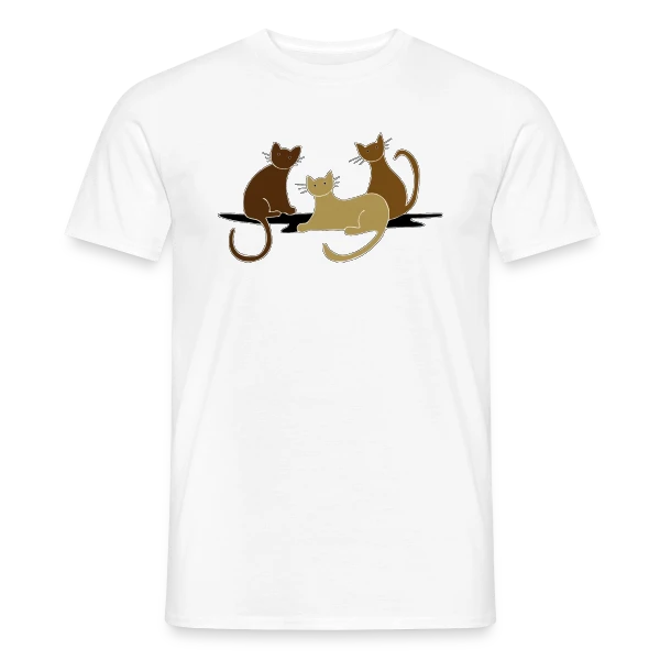 Maquette de T-shirt homme « L'Amour des Chats » à personnaliser