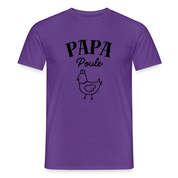 Maquette de T-shirt homme « 'Papa Poule' - Le Protecteur Attentionné de la Famille » à personnaliser