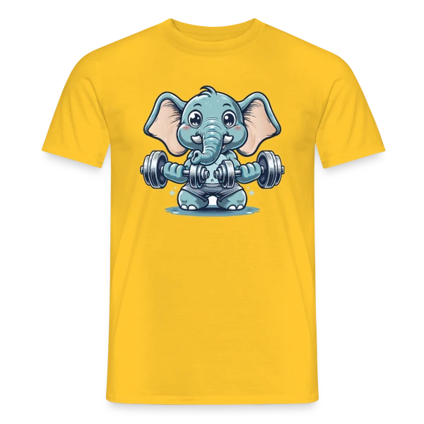 L'Éléphant Sportif Rigolo sur T-shirt homme