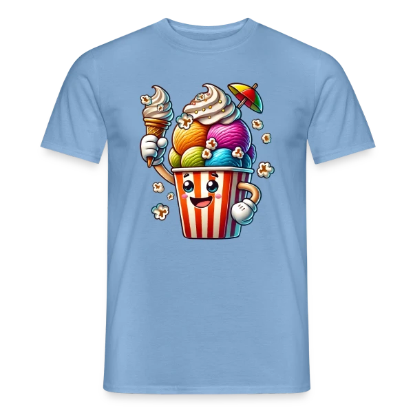 Glace Comic : Fun, Fraîcheur Estivale & Gourmandise sur T-shirt homme
