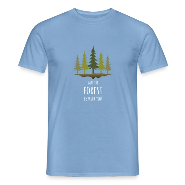 Maquette de T-shirt homme « Forêt Mystique Sylvestre » à personnaliser