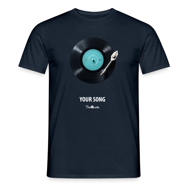 Maquette de T-shirt homme « Ma Chanson Préférée Personnalisée » à personnaliser
