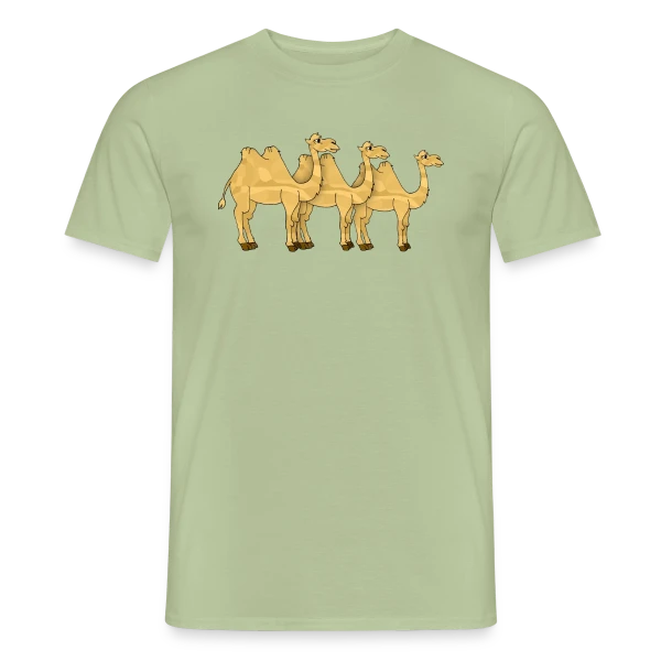 Maquette de T-shirt homme « Chameau du Désert Stylé » à personnaliser