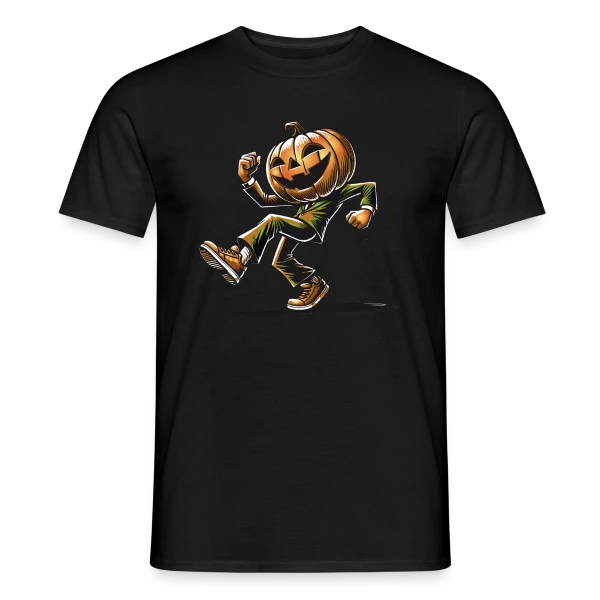 Maquette de T-shirt homme « Citrouille Dansante: Humour d'Halloween » à personnaliser