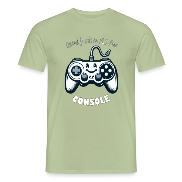Joystick Souriant Rétro Gaming sur T-shirt homme