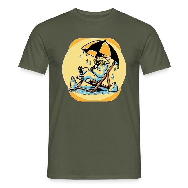 Ours Polaire : Alerte Climatique Stylée sur T-shirt homme